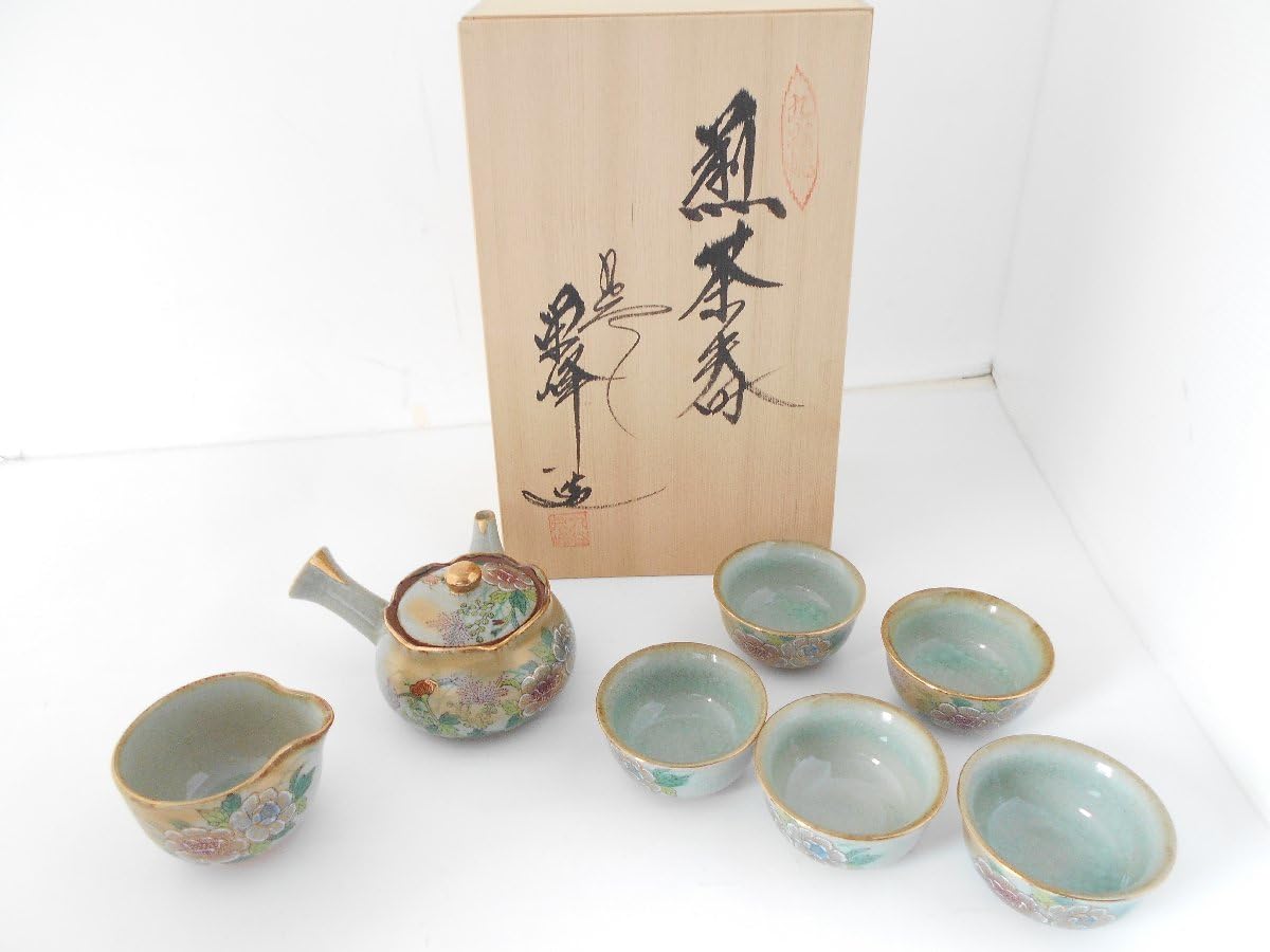Amazon.co.jp: 九谷焼 九谷 栄峰 茶器 急須 冷まし 湯呑み 揃え 牡丹 5
